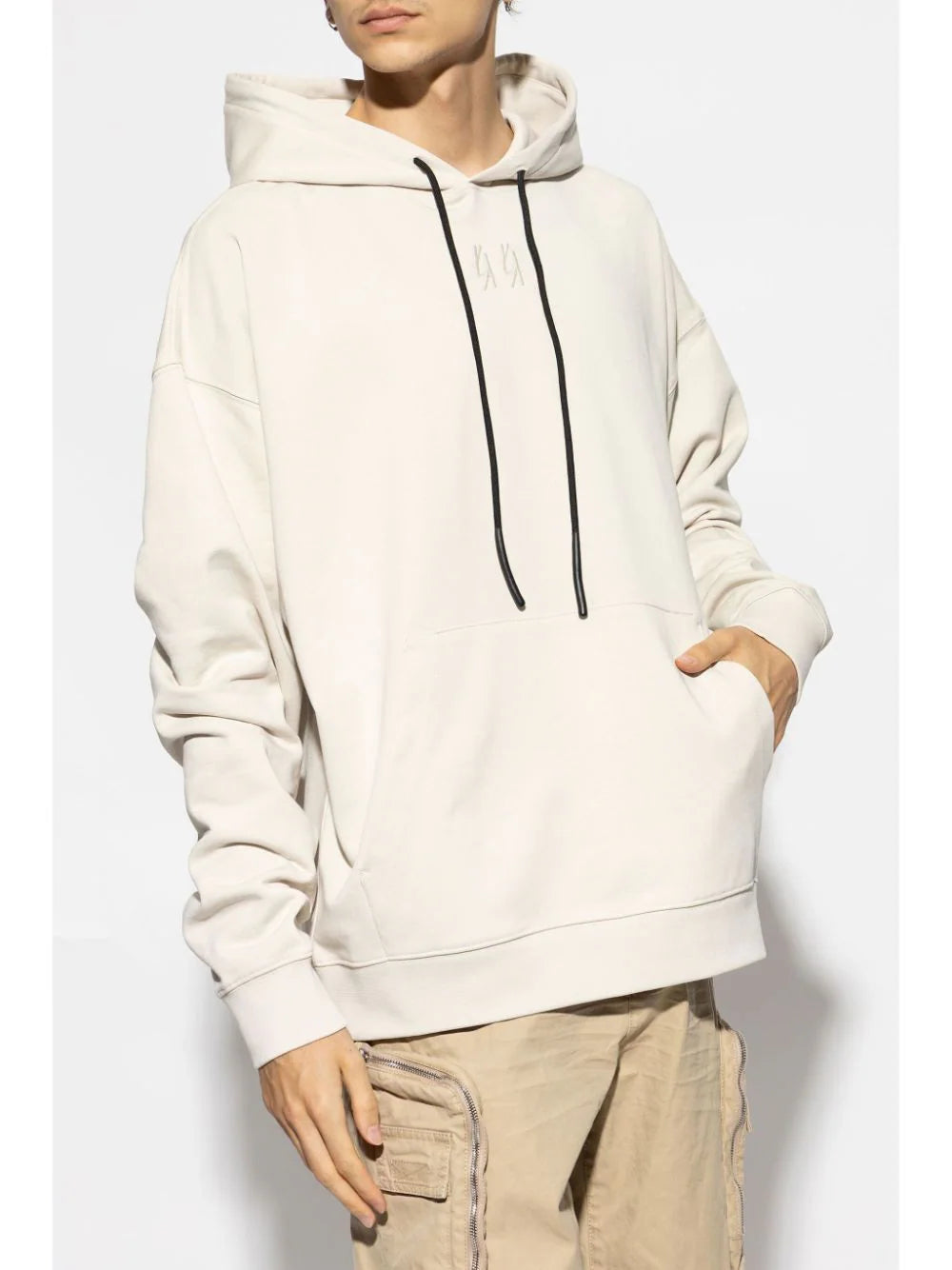 hooded sweatshirt with logo print on the back