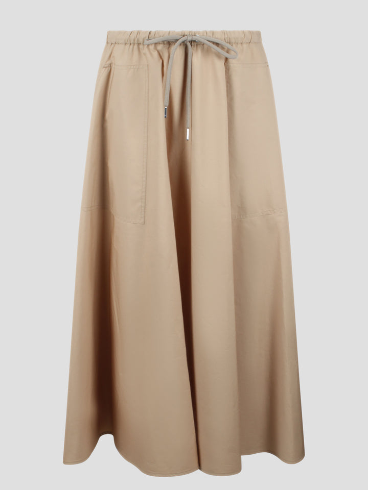 Poplin maxi skirt