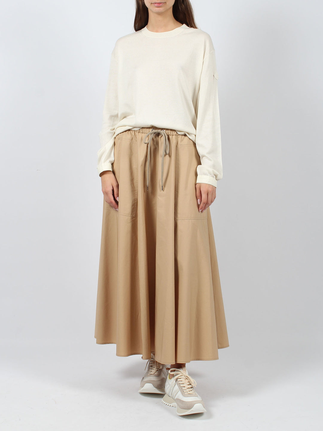 Poplin maxi skirt