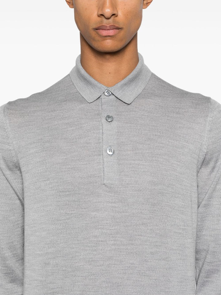 Virgin wool polo shirt