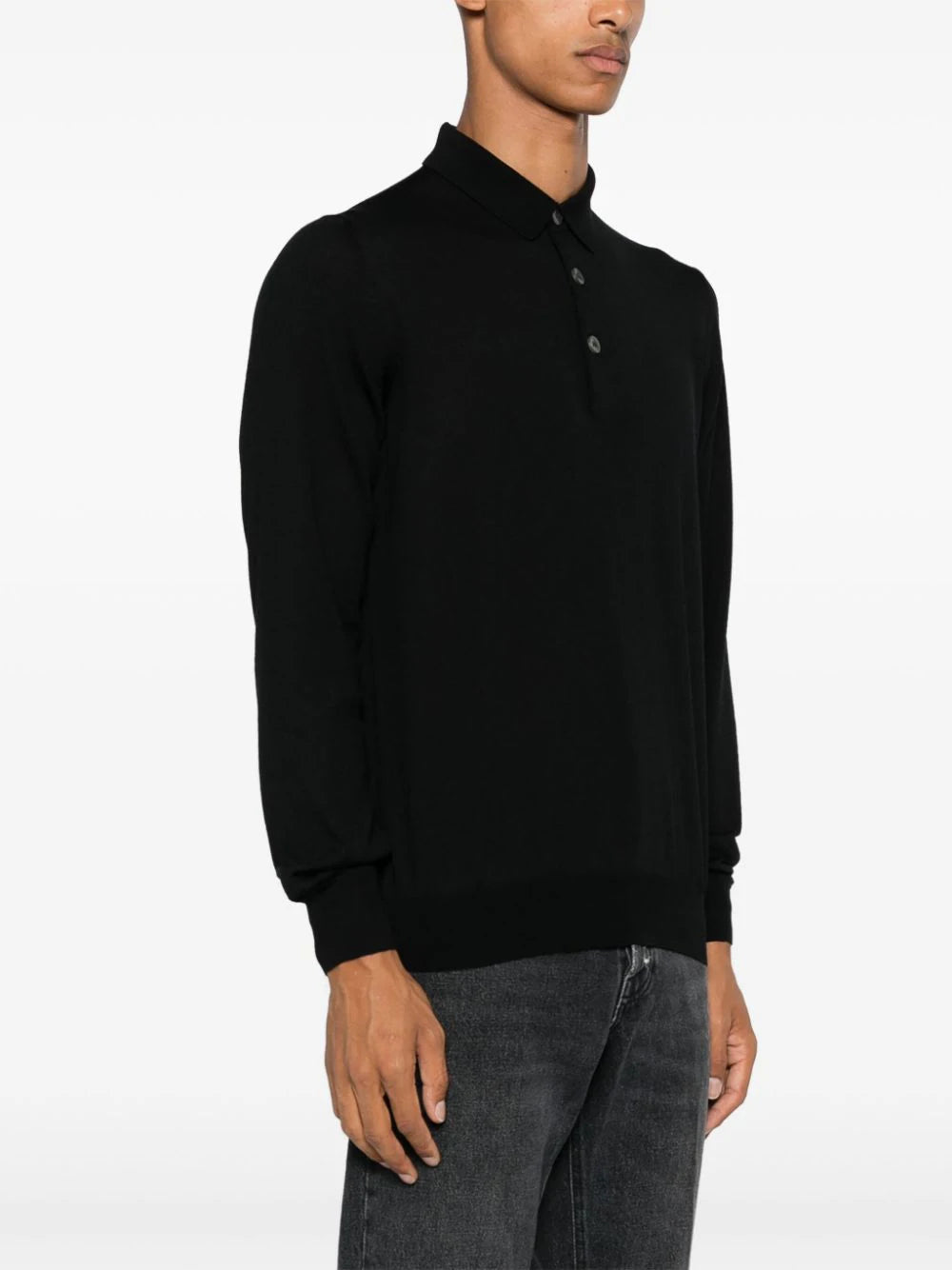 Virgin wool polo shirt