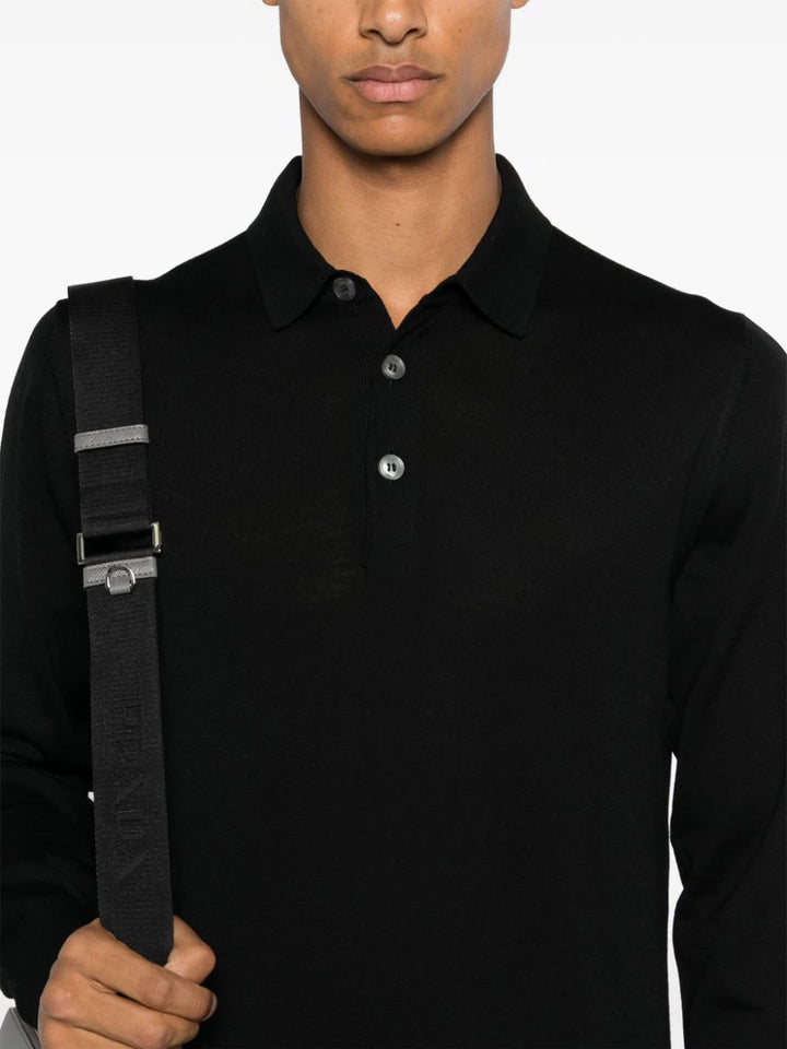 Virgin wool polo shirt