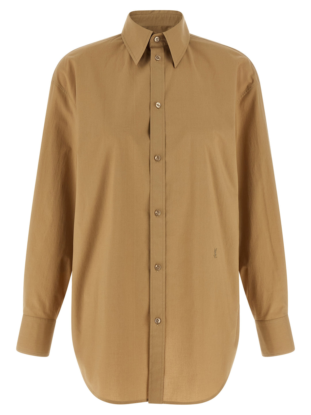 Saint Laurent Cassandre Shirt and Blouse - Brown | 7bb9c7b3ebfcf92343333eee07b4f17123096844