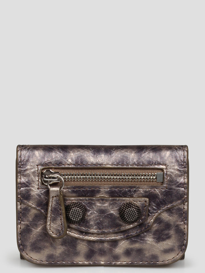 Le cagole metallized leather wallet