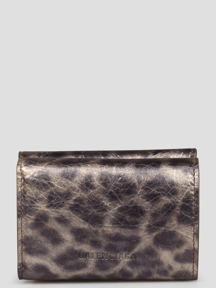 Le cagole metallized leather wallet