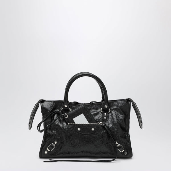 Le City Small Lambskin Leather Bag In Black