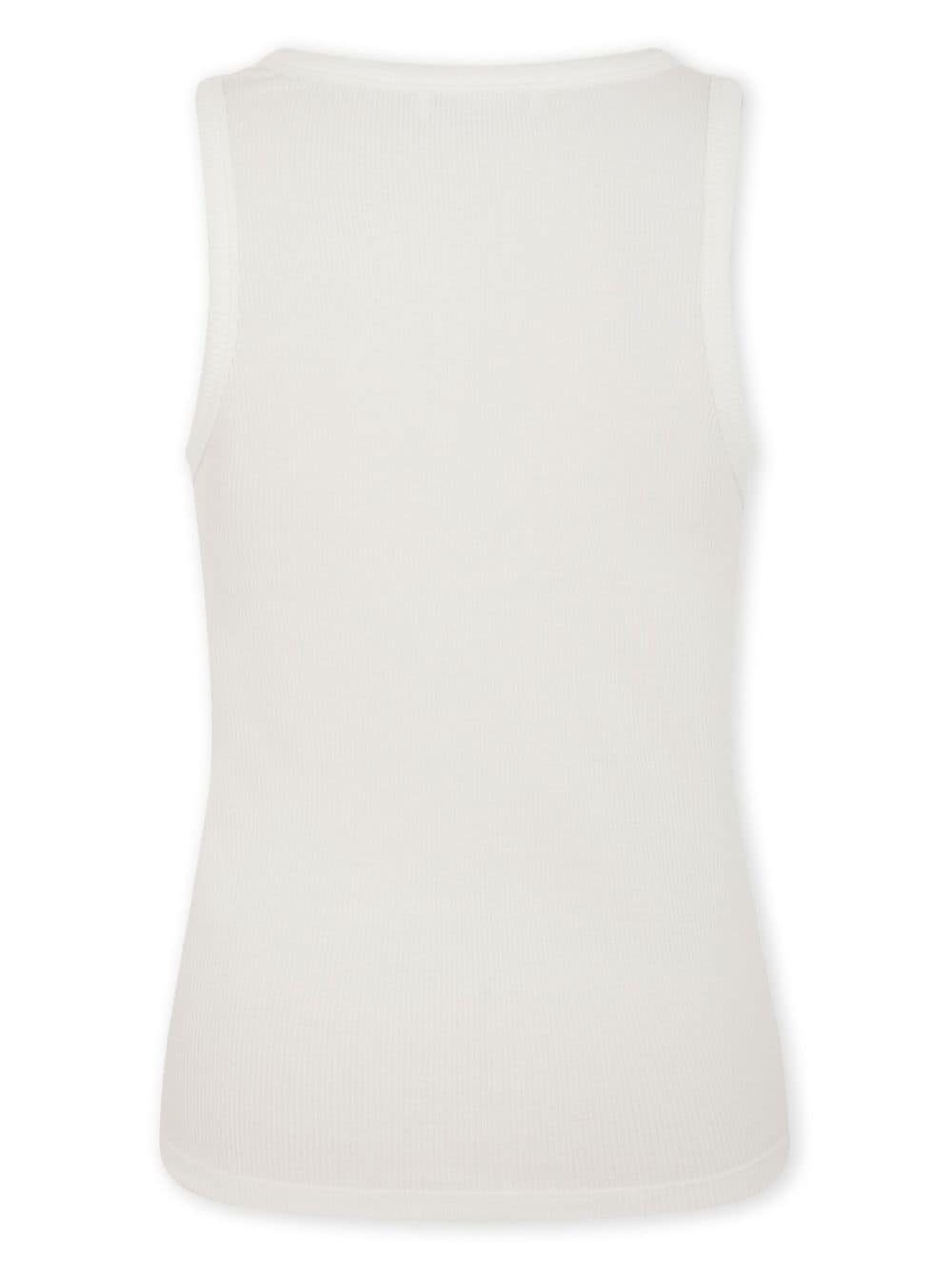 Asymmetrical tank top with gathering