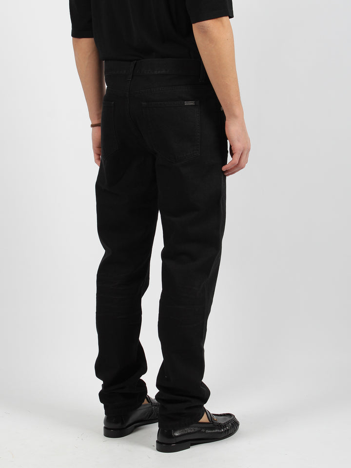 Carbon black denim jeans