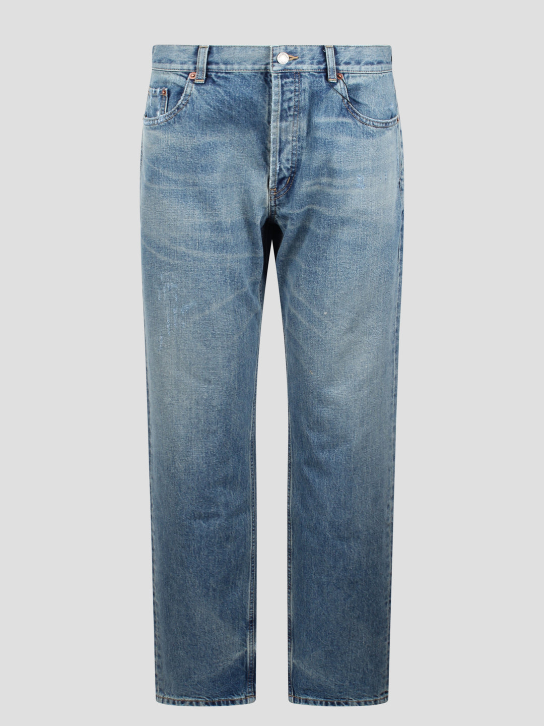 Charlotte blue denim straight-leg jeans