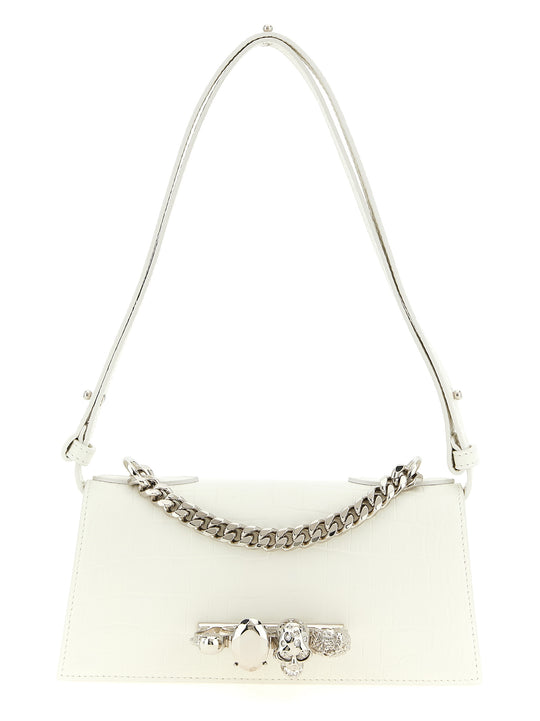 Jewelled Shoulder Bags White