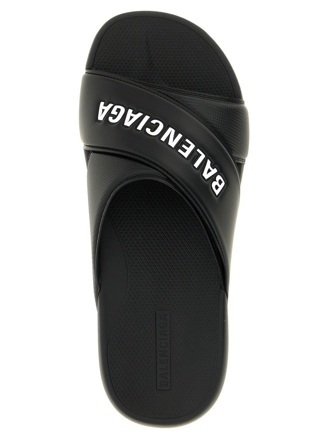 Balenciaga Sporty Pool Sandals - White/Black | 44945008c5e8f1f2ebce1e4d09f82c0feaa905a3
