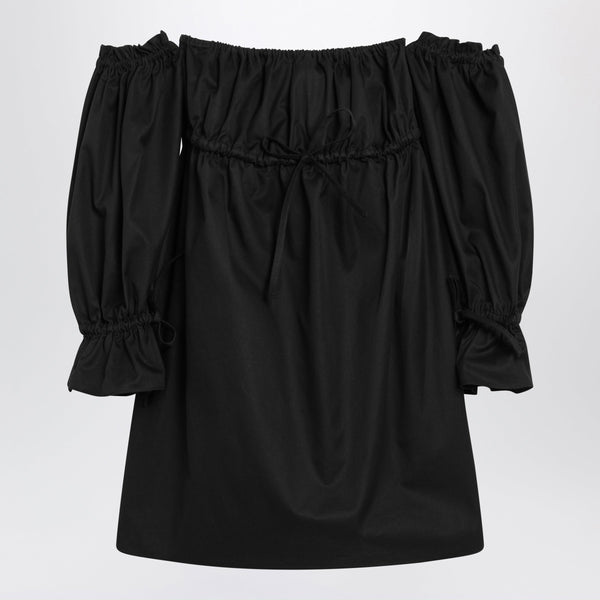 Black Off-The-Shoulder Mini Dress