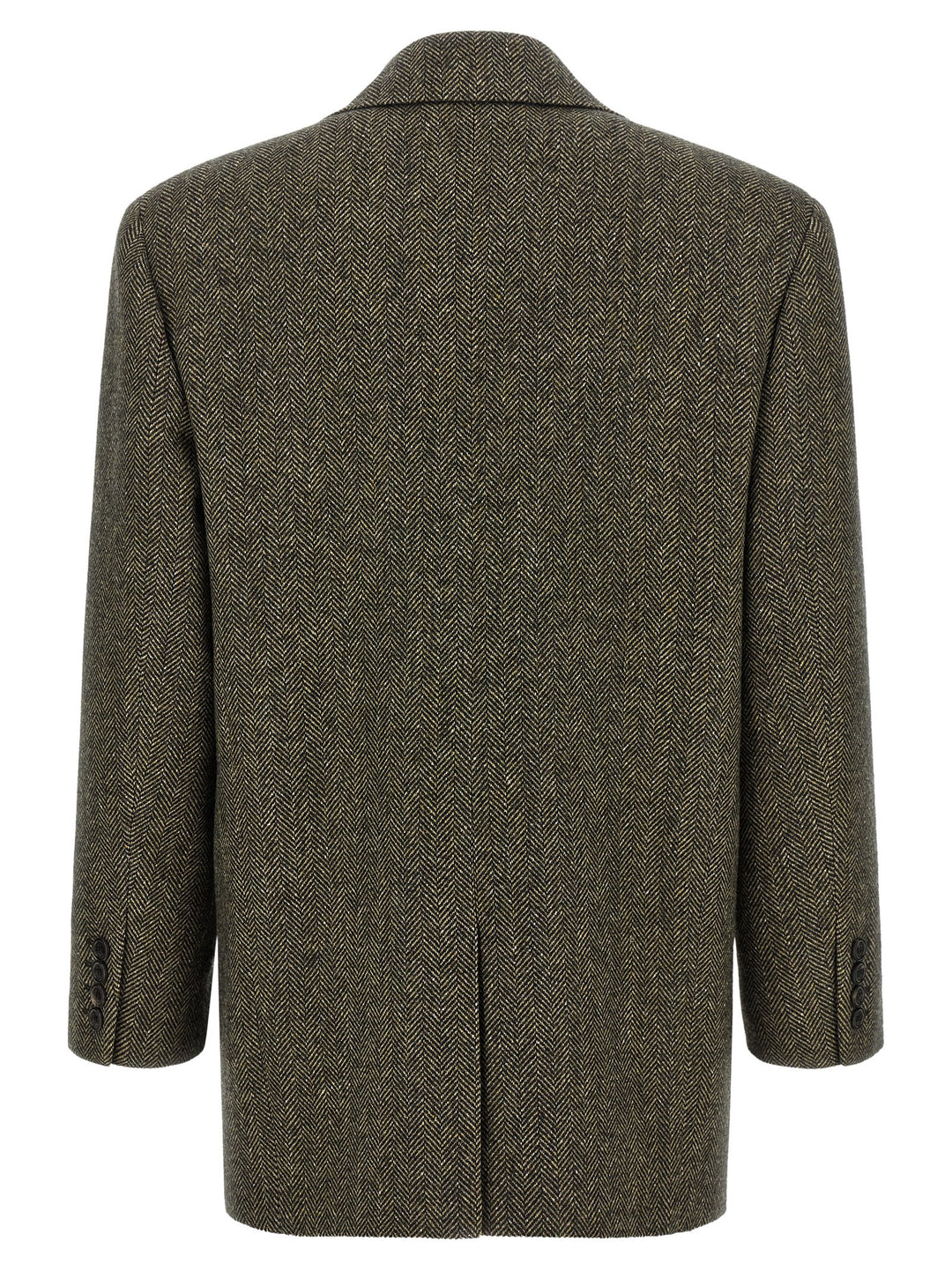 Saint Laurent Herringbone Blazer BlazerS - Brown | c0457b734986ee40d5877e7f7273773c7fe4a4f0