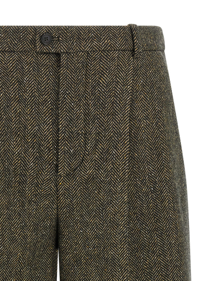 Saint Laurent Culotte Pants - Brown | b42a582bbc937c4e37045de0f45aa68dbd4510d0