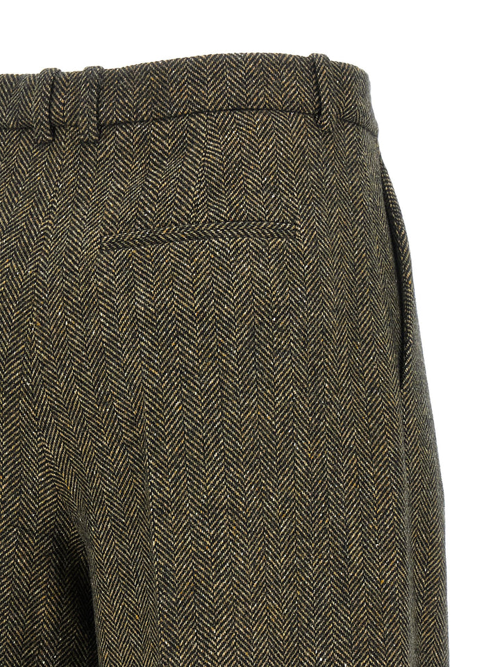 Saint Laurent Culotte Pants - Brown | 60574c57bb6308dba1f6582c4783e3a39b92518e