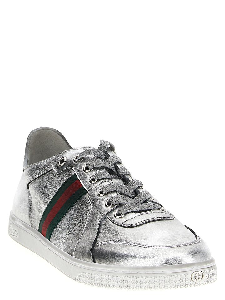 Gucci Stretch Sneakers - Silver | e549304a0125aad902961582e499e6d47a31f2c0