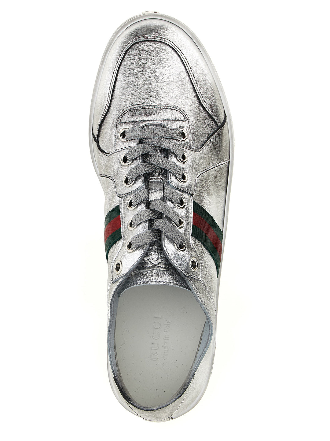 Gucci Stretch Sneakers - Silver | a2af243de08d2c332bc9b803246cbab566482cb0