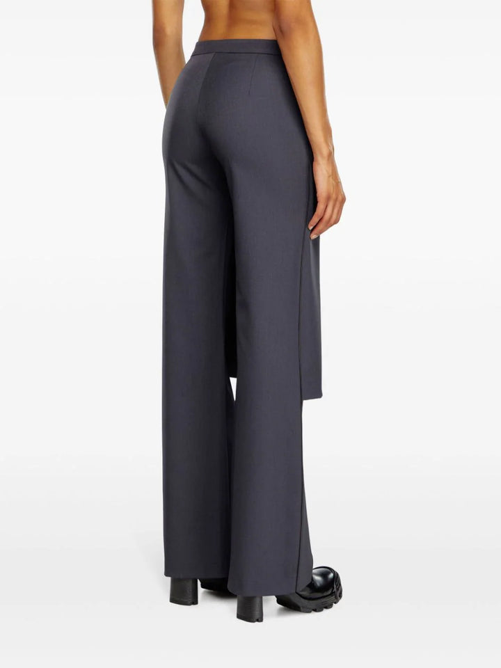 Straight trousers with layered design