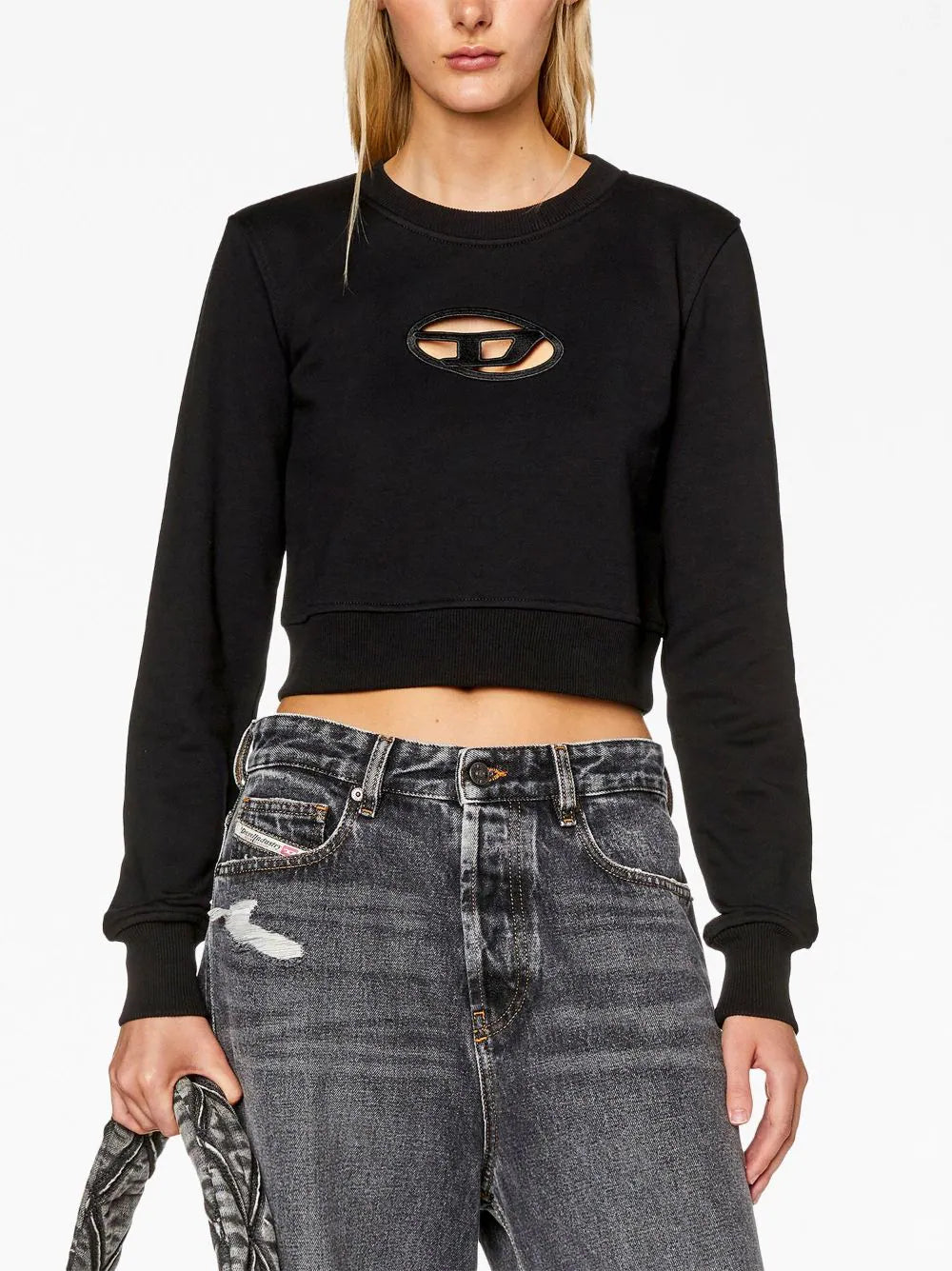 F-Slimmy-Od crop sweatshirt with cut-out