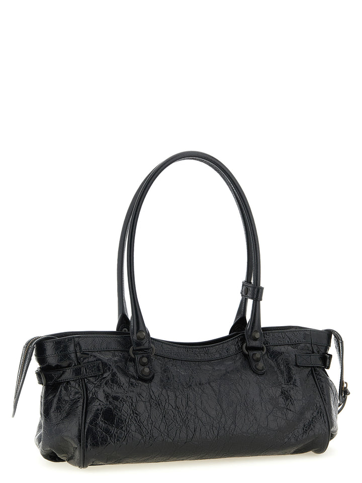 Balenciaga Le City East-West Shoulder Bags - Black | ca1b37cf7c548866896e503815bb4f9569887412