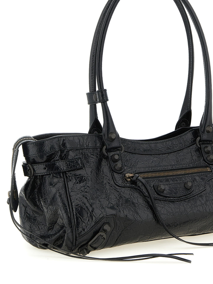 Balenciaga Le City East-West Shoulder Bags - Black | 58887ab50ed43b0b7002f5729e9c3a9d5b52282e