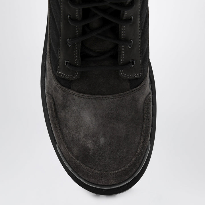 Balenciaga Combat Strike Low Lace-Up Suede Boots Brown/Black