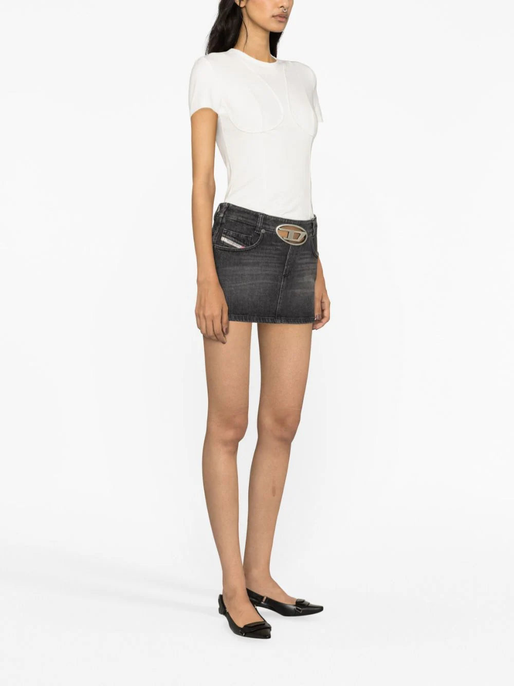 De-Ron S2 denim miniskirt