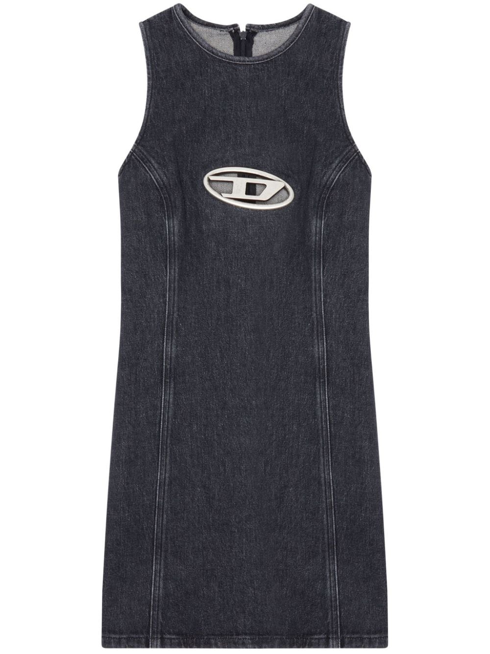 Oval D short denim dress