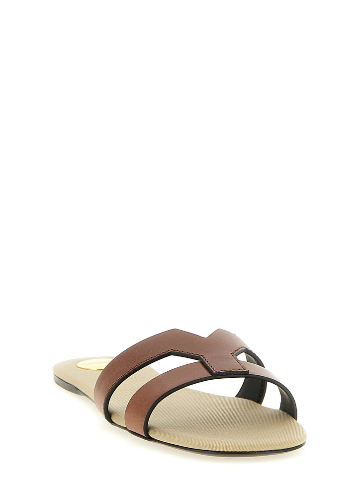 Saint Laurent Mabrouka Sandals - Brown | 825f116c56f7bdbb414d78d5a8ef96f71ae61831