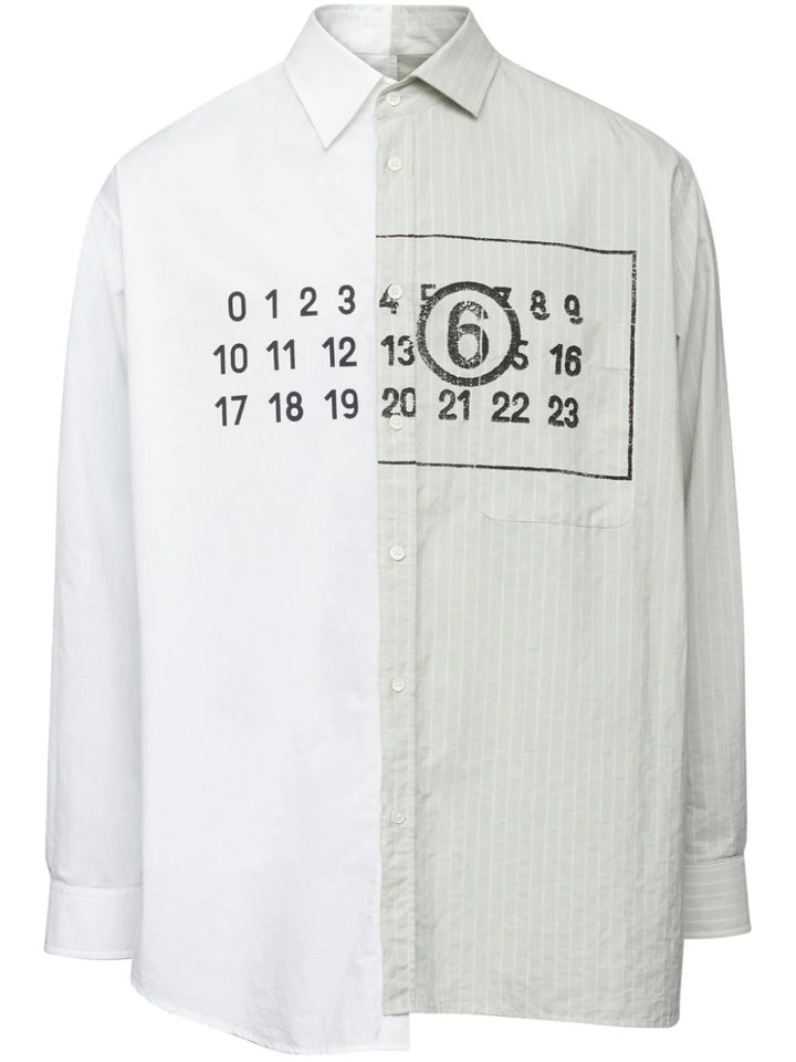 Numbers asymmetric shirt