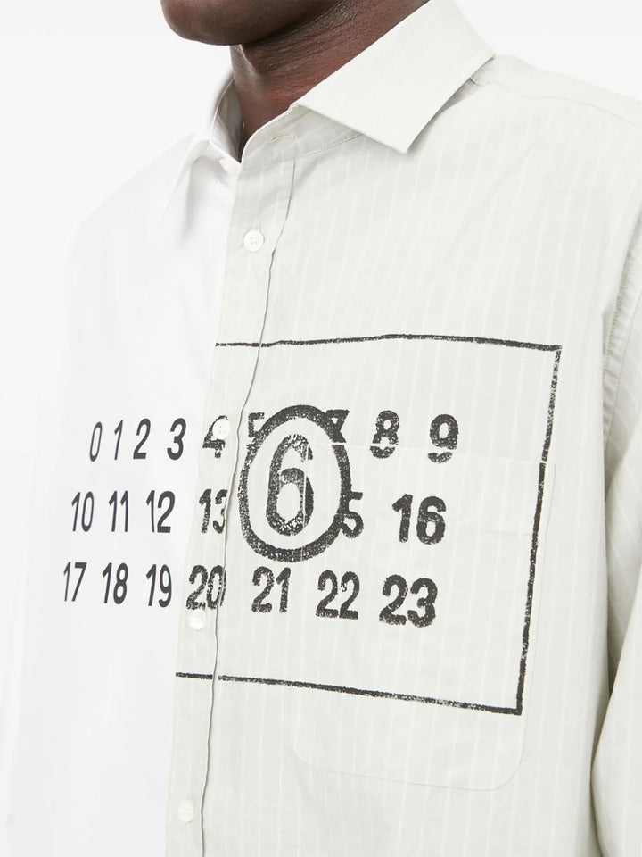 Numbers asymmetric shirt