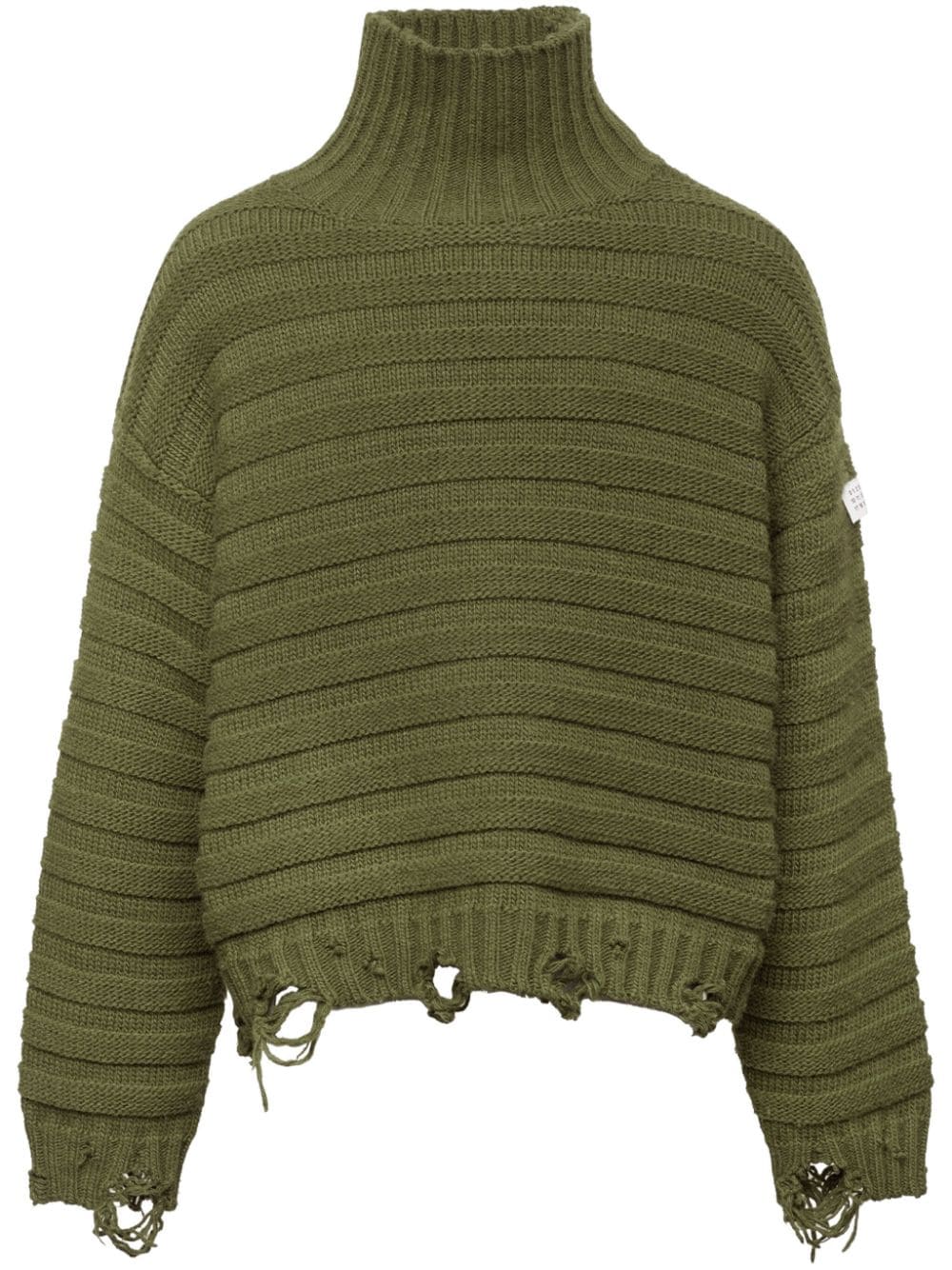 Sweater with worn effect