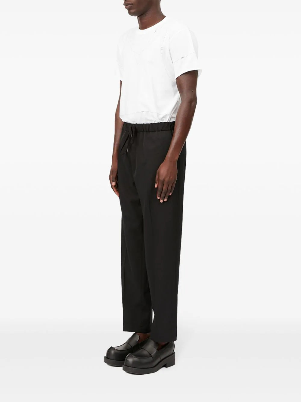 Tailored trousers with drawstring