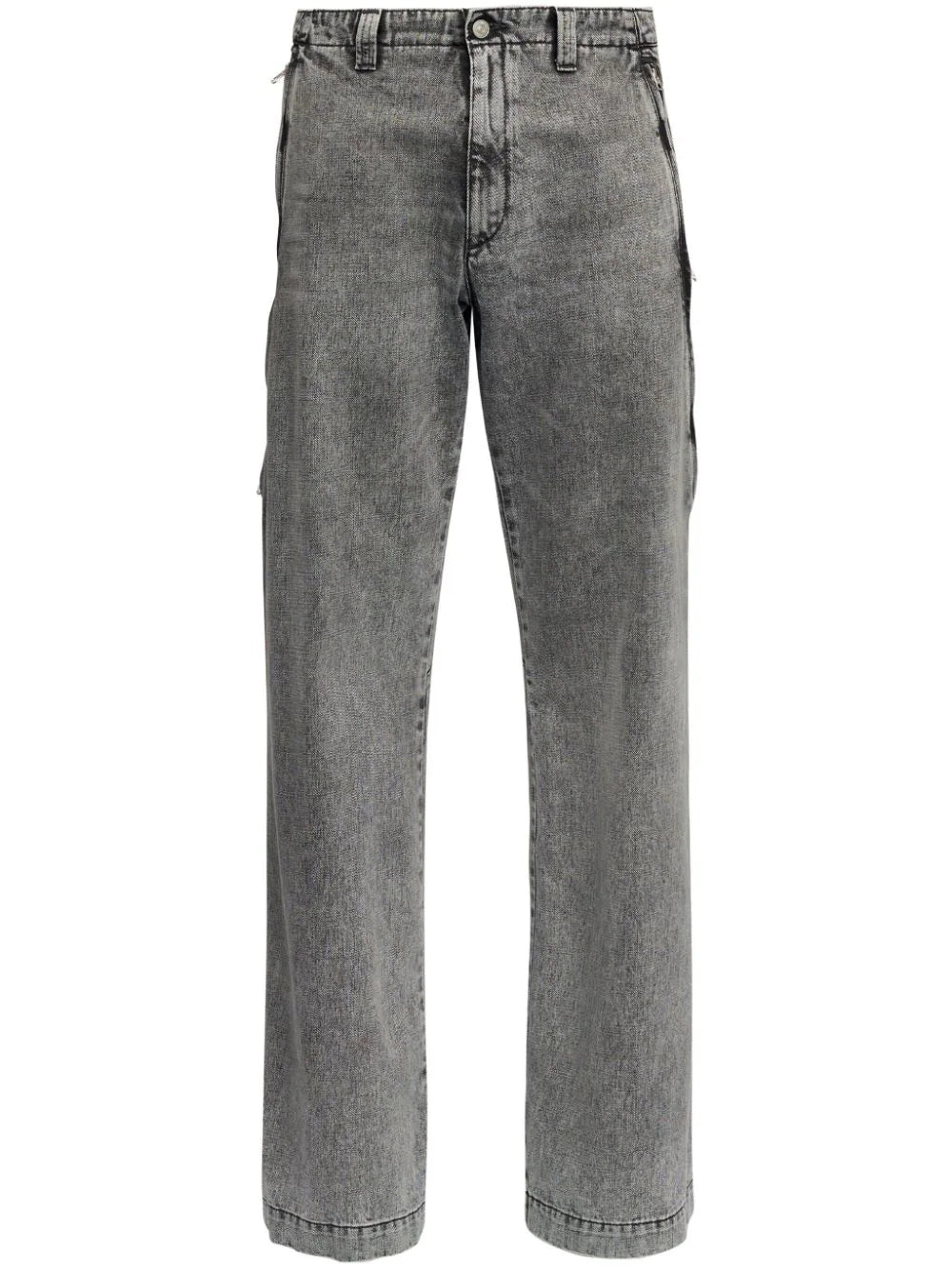 Straight mid-rise jeans