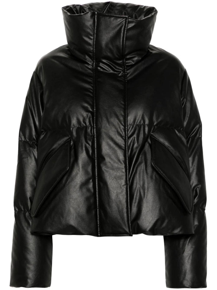 Down jacket with funnel neck