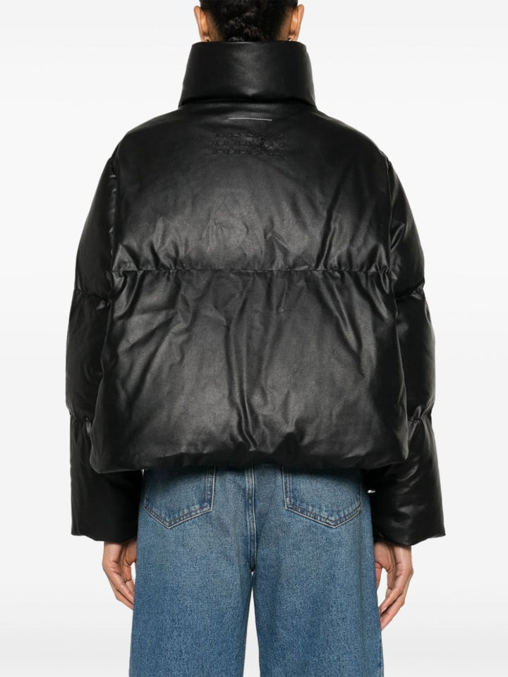 Down jacket with funnel neck