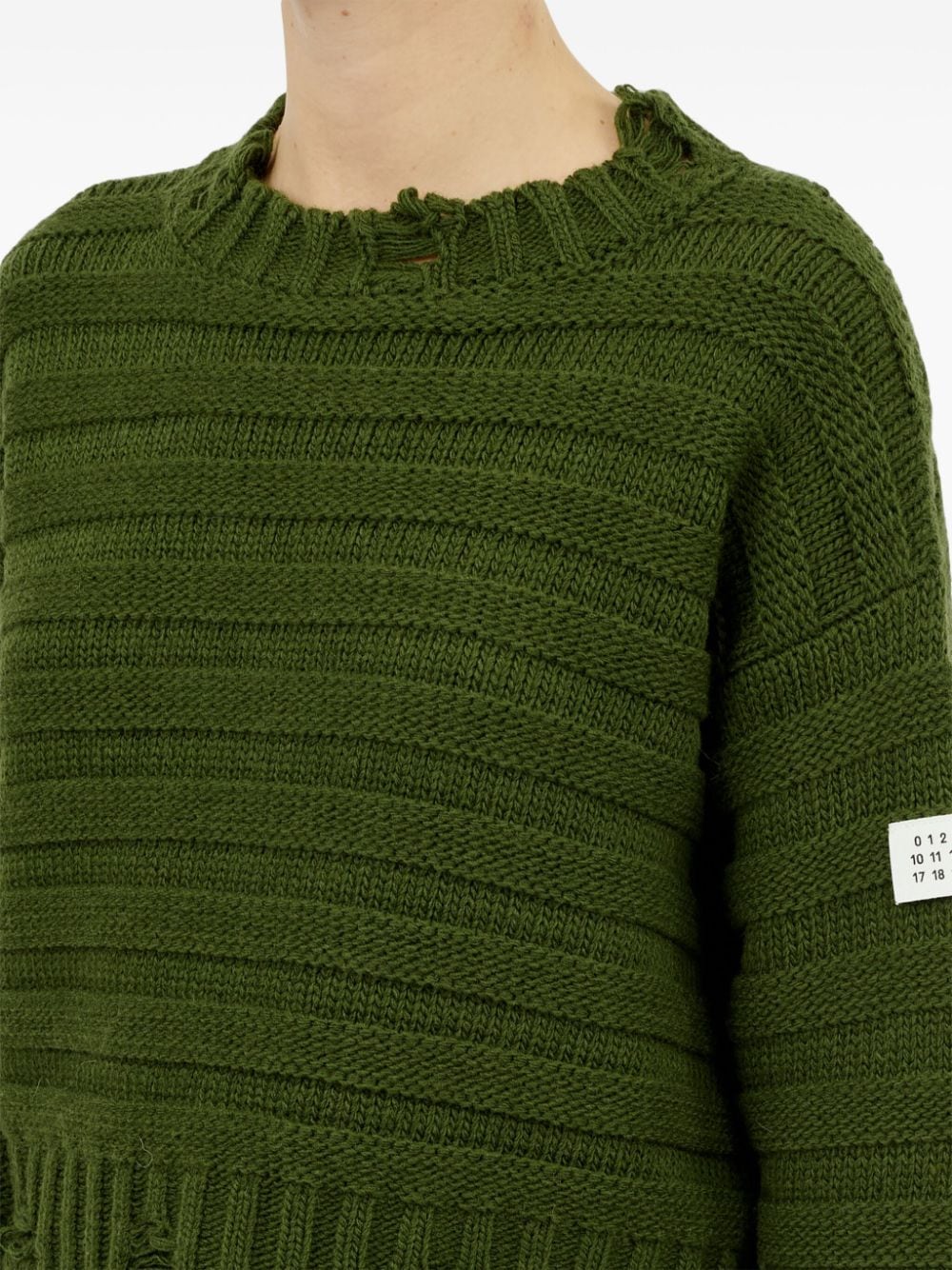 Sweater with worn effect