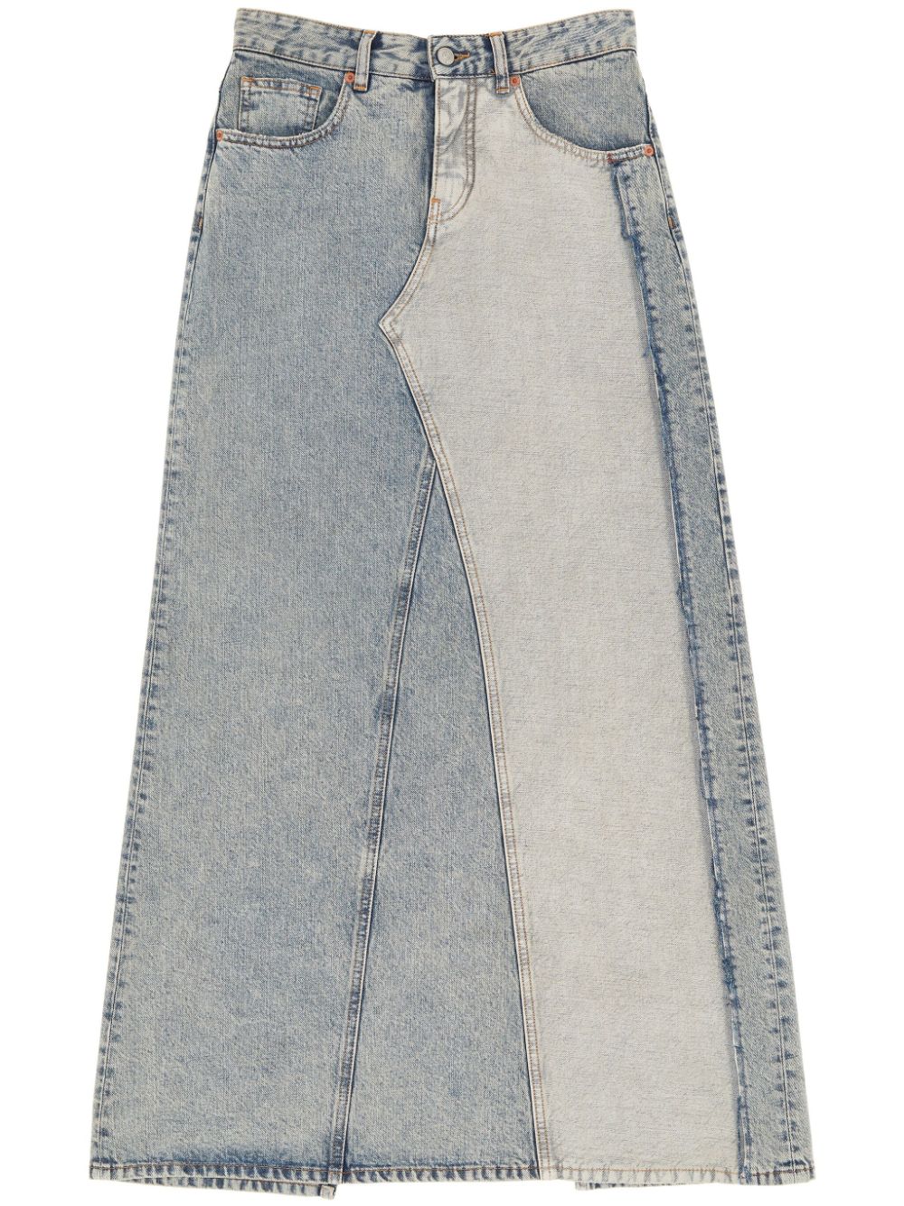 Long denim skirt