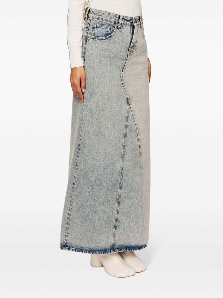 Long denim skirt