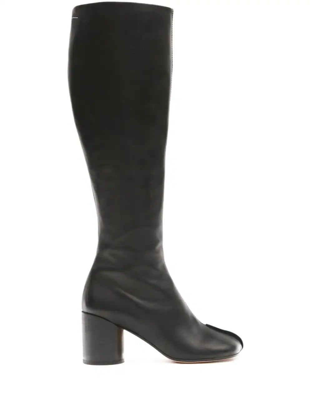 Leather knee-high boots