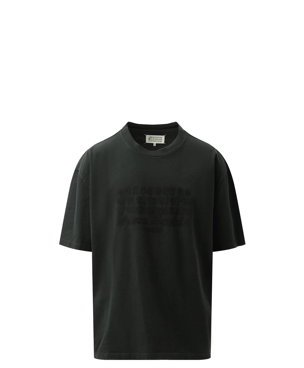 Memory of Logo Heavy T-Shirt in Washed Black