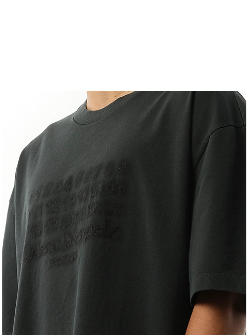 Memory of Logo Heavy T-Shirt in Washed Black