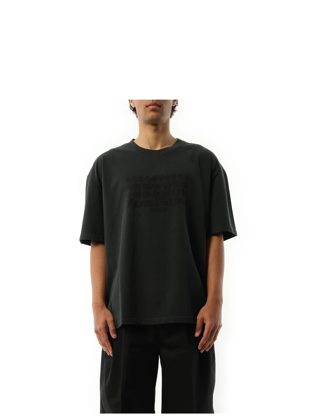 Memory of Logo Heavy T-Shirt in Washed Black