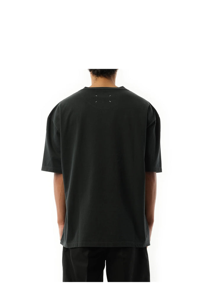 Memory of Logo Heavy T-Shirt in Washed Black