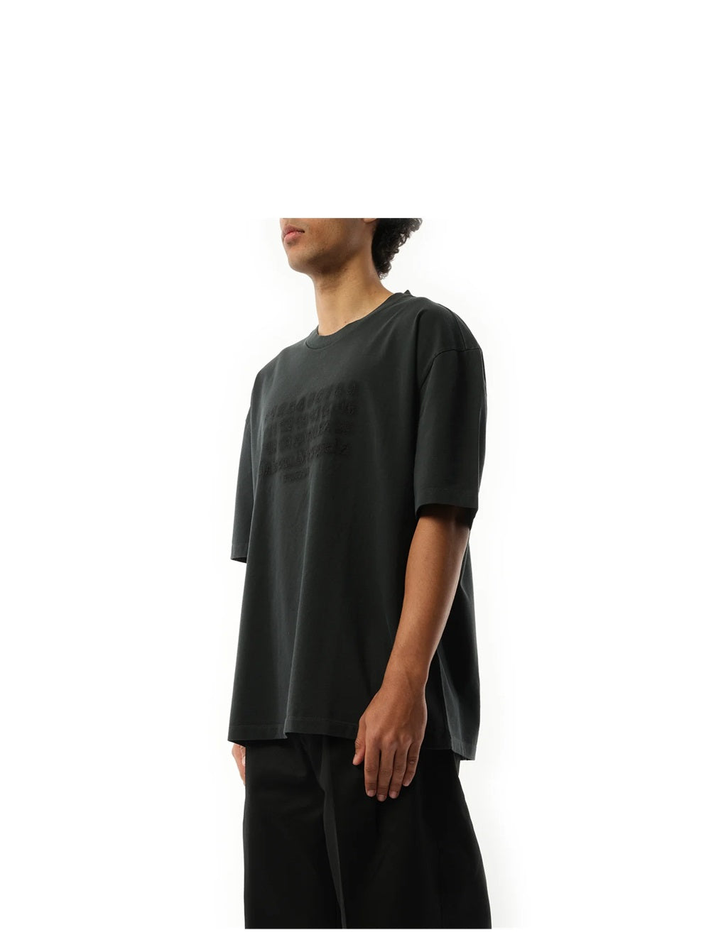 Memory of Logo Heavy T-Shirt in Washed Black