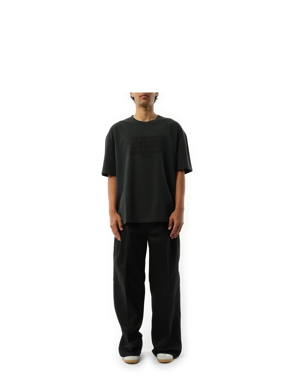 Memory of Logo Heavy T-Shirt in Washed Black