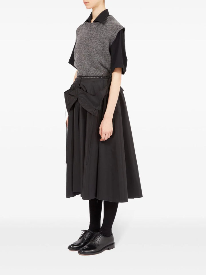 Midi skirt with layered design