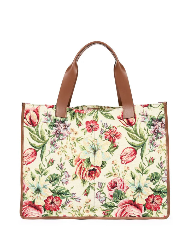 Floral tote bag