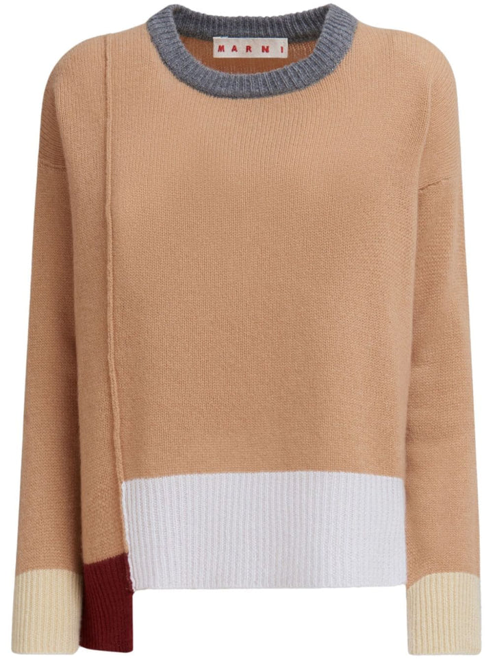 Sweater with color-block design