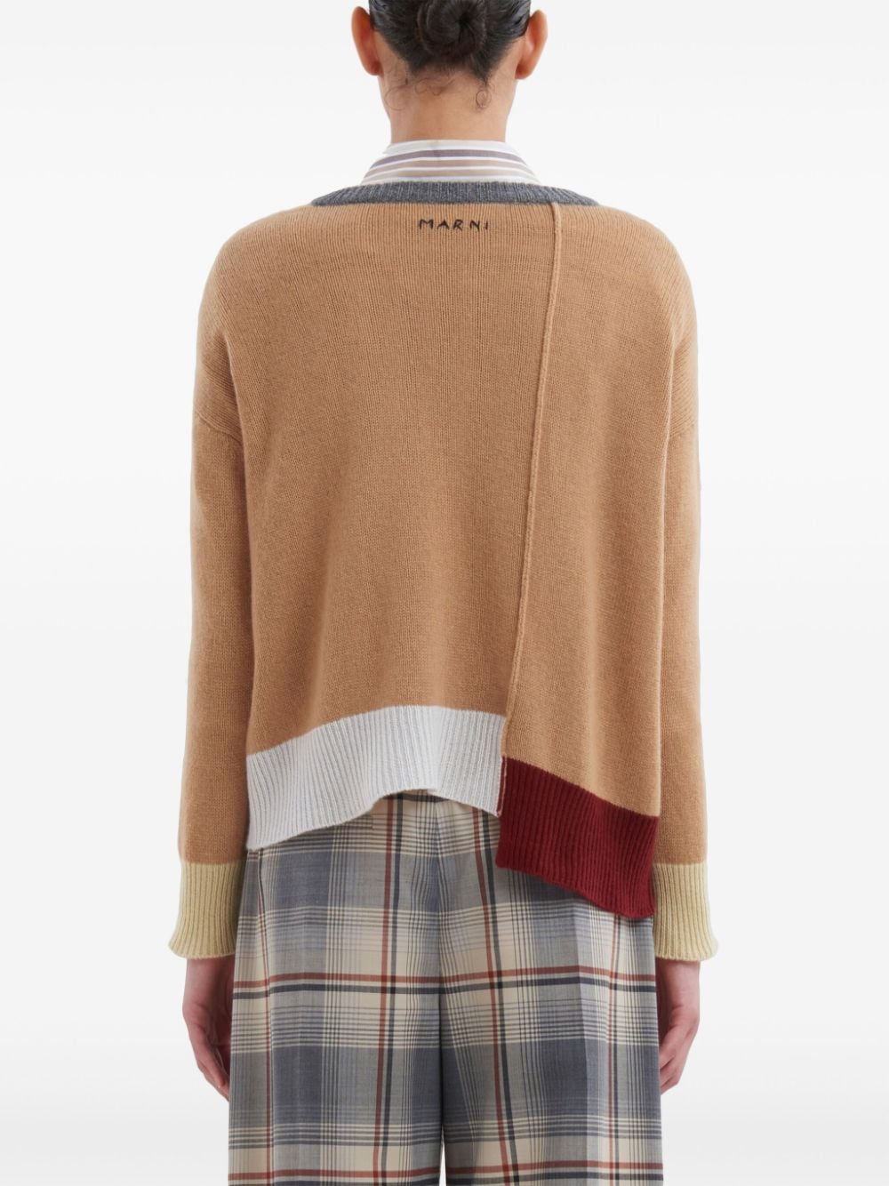 Sweater with color-block design